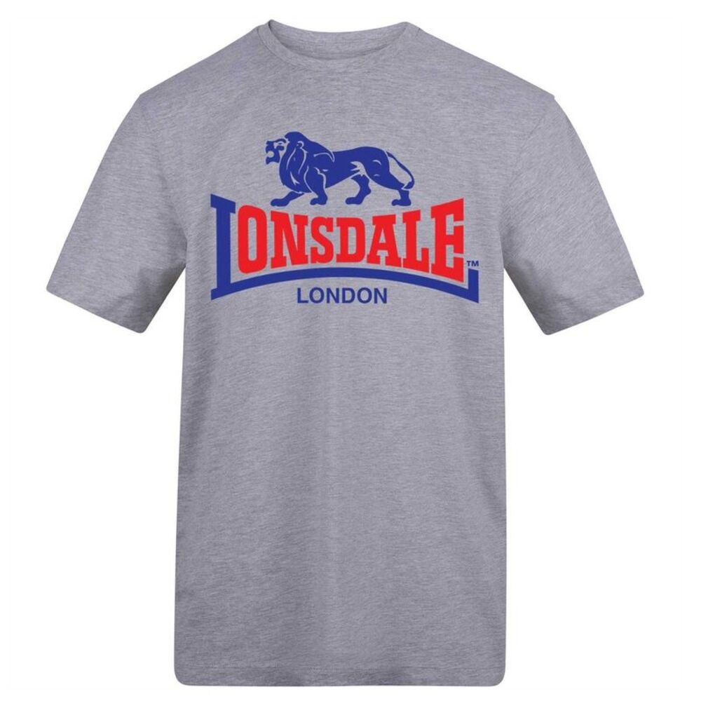 Lonsdale Mens Logo T-Shirt / Gray